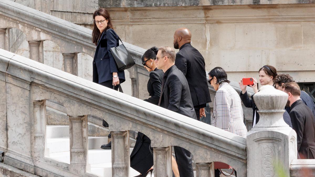 Kim Kardashian, a su llegada al Palacio de Justicia de París