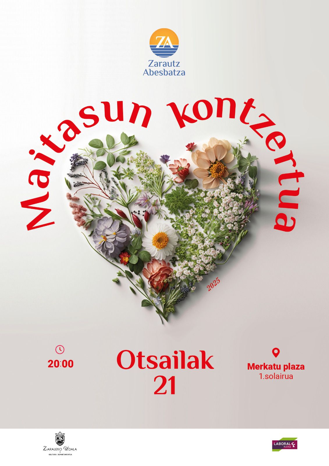 Maitasun Kontzertuaren kartela.