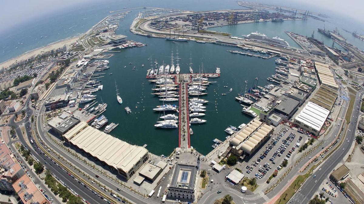 Vista de la zona de La Marina de Valencia