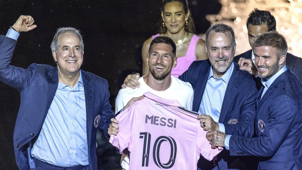 Presentación de Messi en Miami.