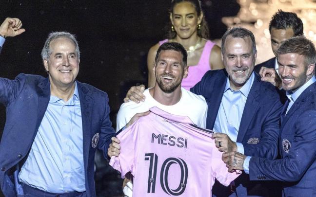 Presentación de Messi en Miami.