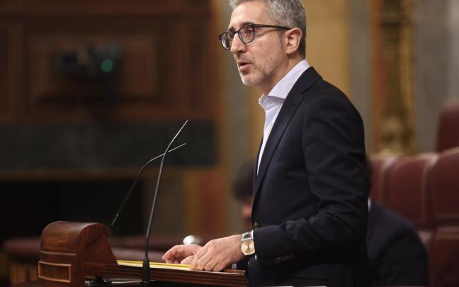 El ministro de Hacienda, Arcadi España, durante su intervención en el Congreso