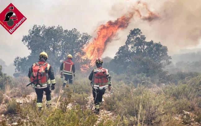 Imagen del incendio forestal en Ibi