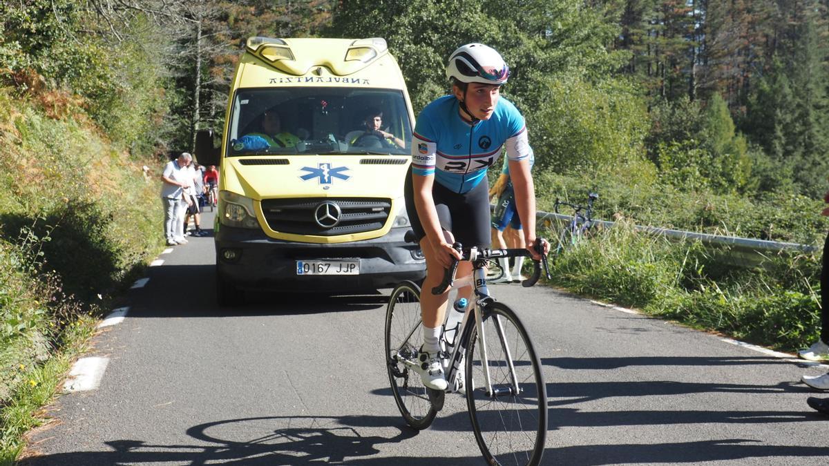 La navarra Naroa Erviti probó la dureza de la subida en su primera participación en la prueba.