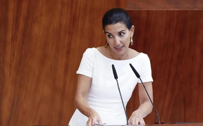 Rocío Monasterio interviene en la Asamblea de Madrid. / EFE Rocío Monasterio interviene en la Asamblea de Madrid.