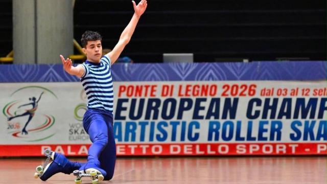 El patinador artístico Álex Ruiz Valiente durante su participación en el Campeonato de Europa