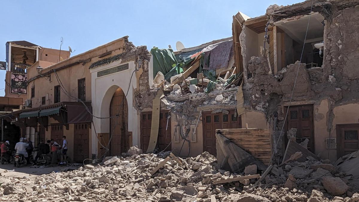 Fotografía de los destrozos provocados por el terremoto de magnitud 7 este sábado en Marrakech