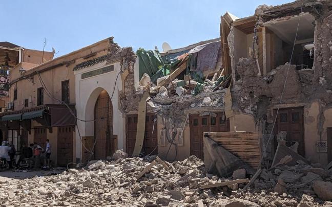 Fotografía de los destrozos provocados por el terremoto de magnitud 7 este sábado en Marrakech
