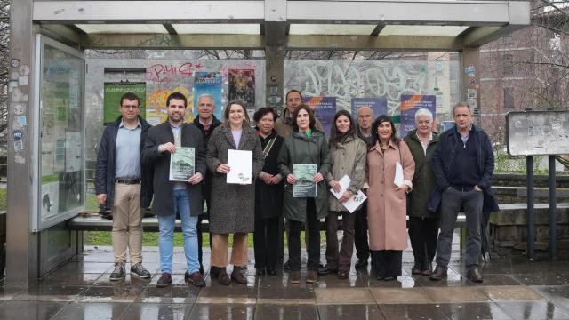 Ediles del PNV de la comarca en una de sus comparecencias conjuntas ante los medios. / A.Dominguez. Ediles del PNV de la comarca en una de sus comparecencias conjuntas ante los medios.