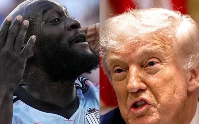 Romelu Lukaku y Donald Trump