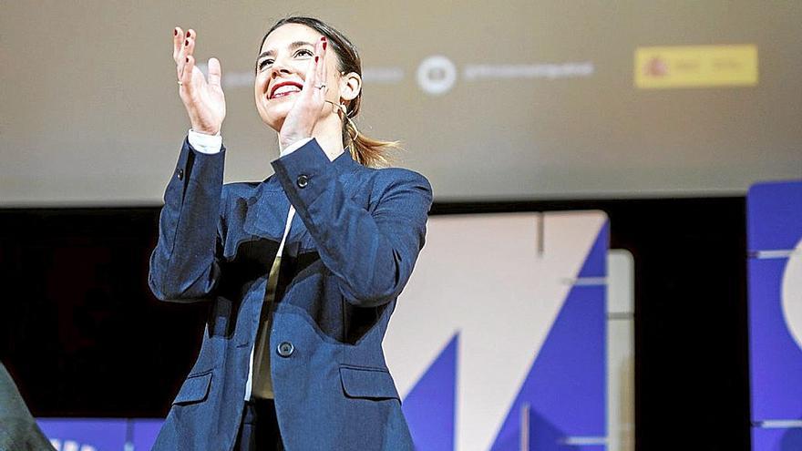 Irene Montero, durante un encuentro feminista la semana pasada. | FOTO: E. P.