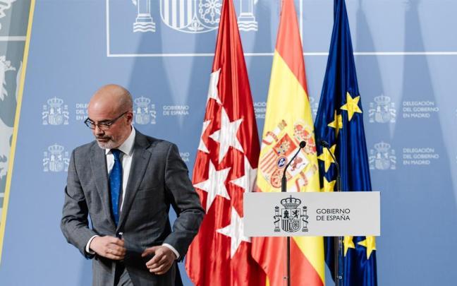 El delegado del Gobierno en Madrid comparece tras su citación como investigado en el caso ‘Begoña Gómez'. / EP El delegado del Gobierno en Madrid comparece tras su citación como investigado en el caso ‘Begoña Gómez'.