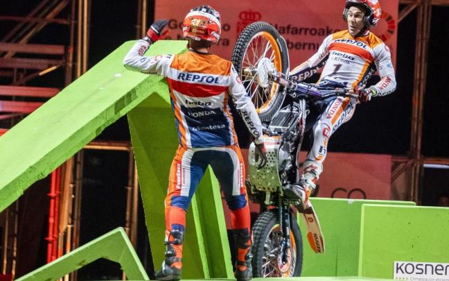 Toni Bou reina en la fiesta del trial en el Navarra Arena. Toni Bou reina en la fiesta del trial en el Navarra Arena.