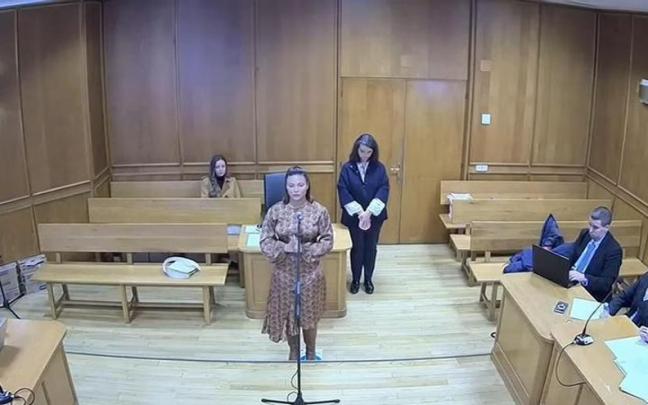 La actriz Elisa Mouliaá en su declaración ante el juez Adolfo Carretero en el caso contra Íñigo Errejón por su presunta agresión sexual.