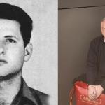 Carlos García Juliá, en sendas imágenes, cuando participó en el atentado y al dejar la cárcel.