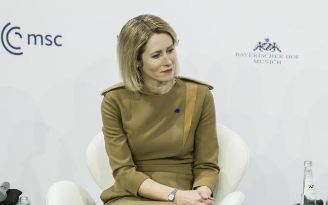 La máxima responsable de Exteriores de la Unión Europea, Kaja Kallas, en la Conferencia de Seguridad de Múnich.