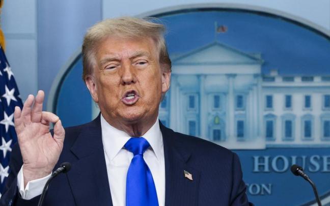 Donald Trump interviene en una rueda de prensa en la Casa Blanca. / EFE Donald Trump interviene en una rueda de prensa en la Casa Blanca.
