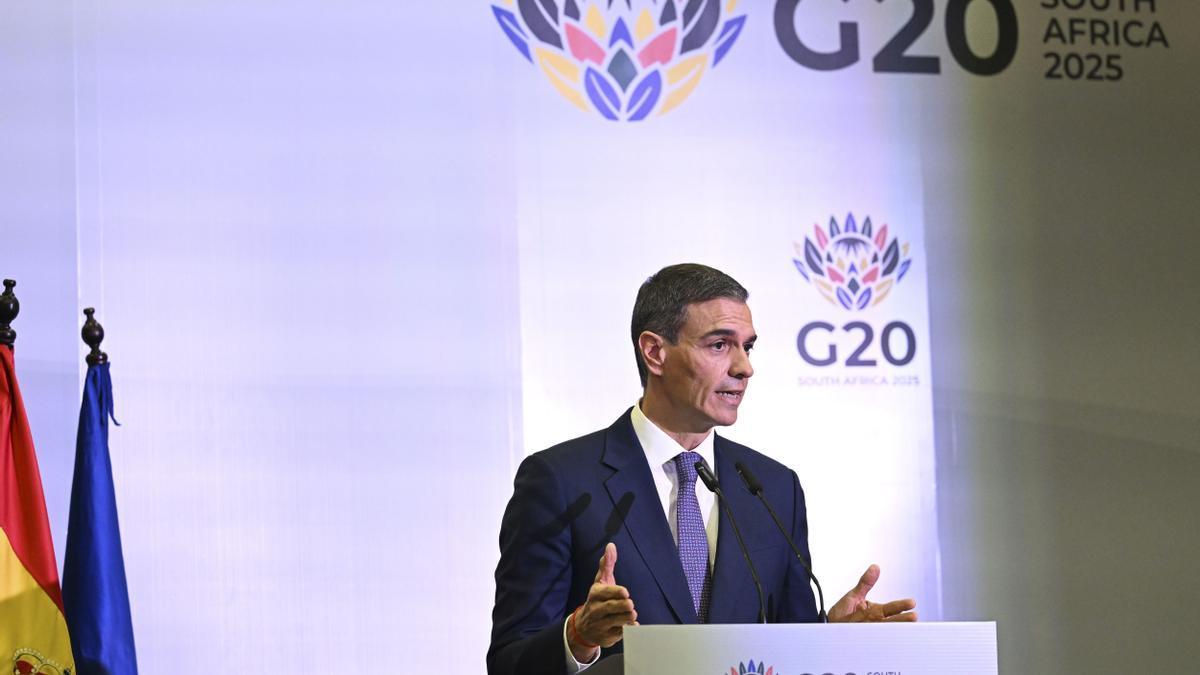 Pedro Sánchez, durante la cumbre euroafricana de Angola.