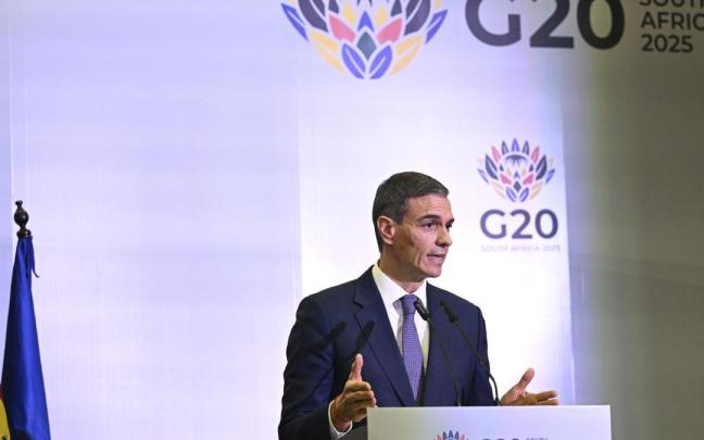 Pedro Sánchez, durante la cumbre euroafricana de Angola.
