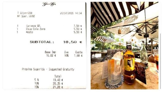 Los precios de unas consumiciones que han despertado la polémica en redes
