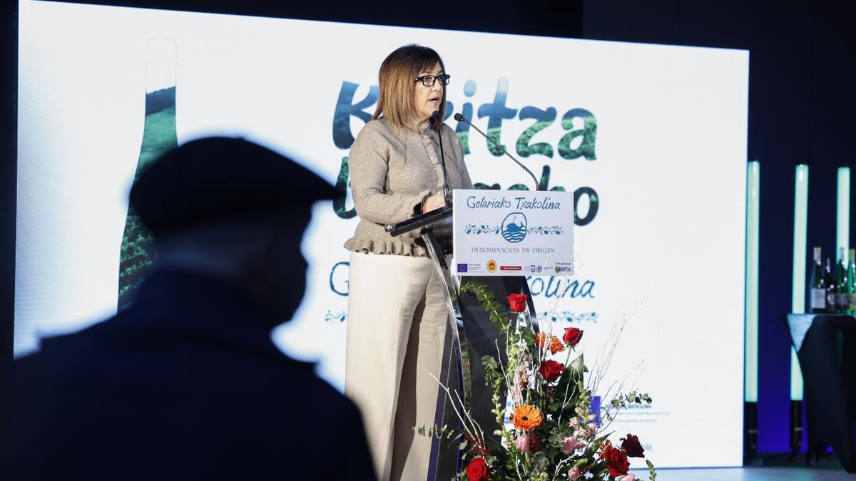 Amaia Barredo, durante la presentación de Getariako Txakolina.