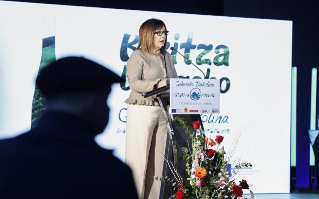 Amaia Barredo, durante la presentación de Getariako Txakolina.
