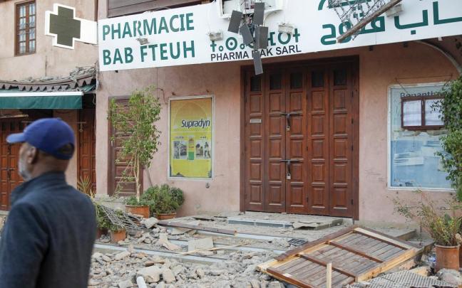 Destrozos causados por el terremoto.