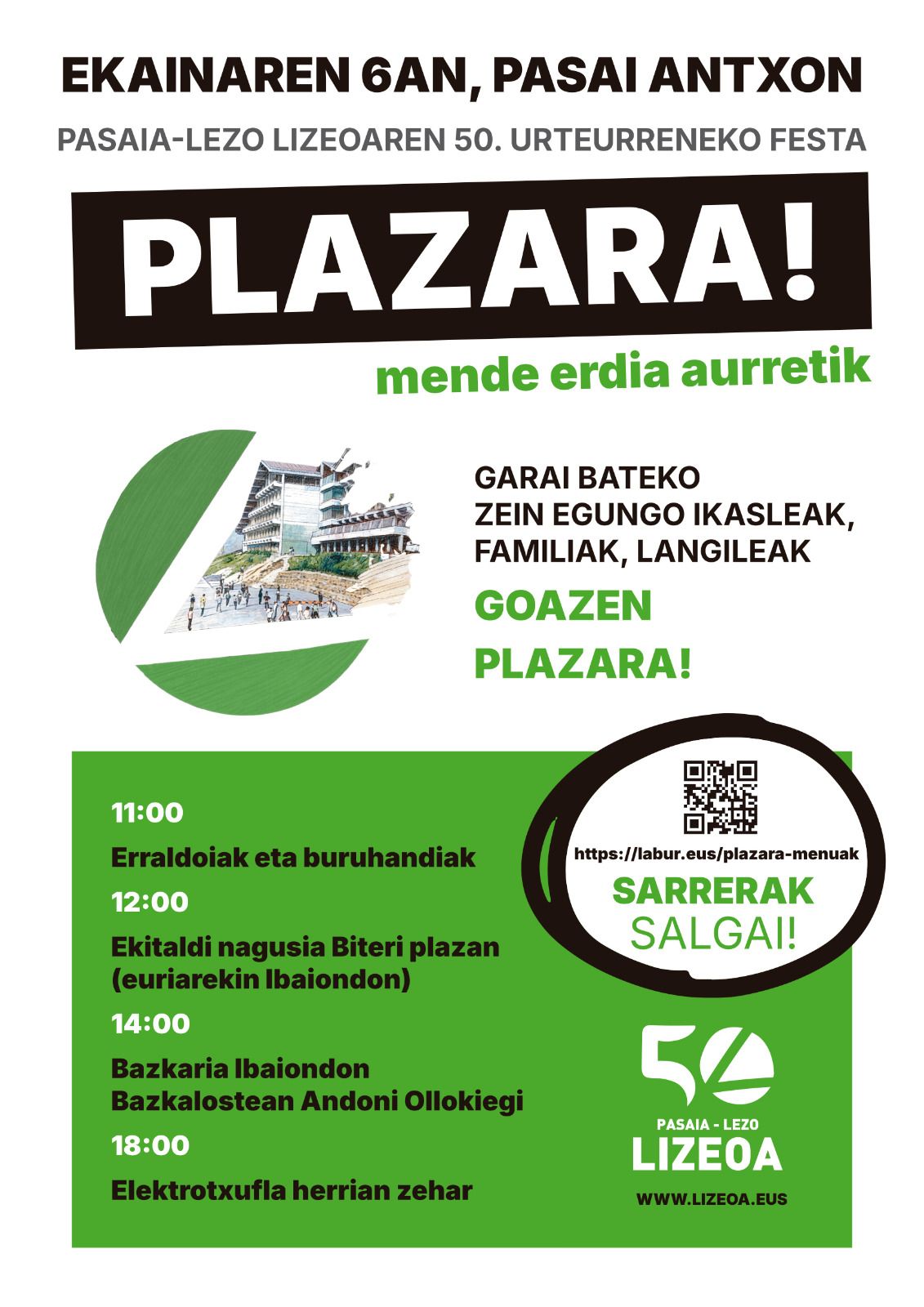 Egitarauaren kartela.