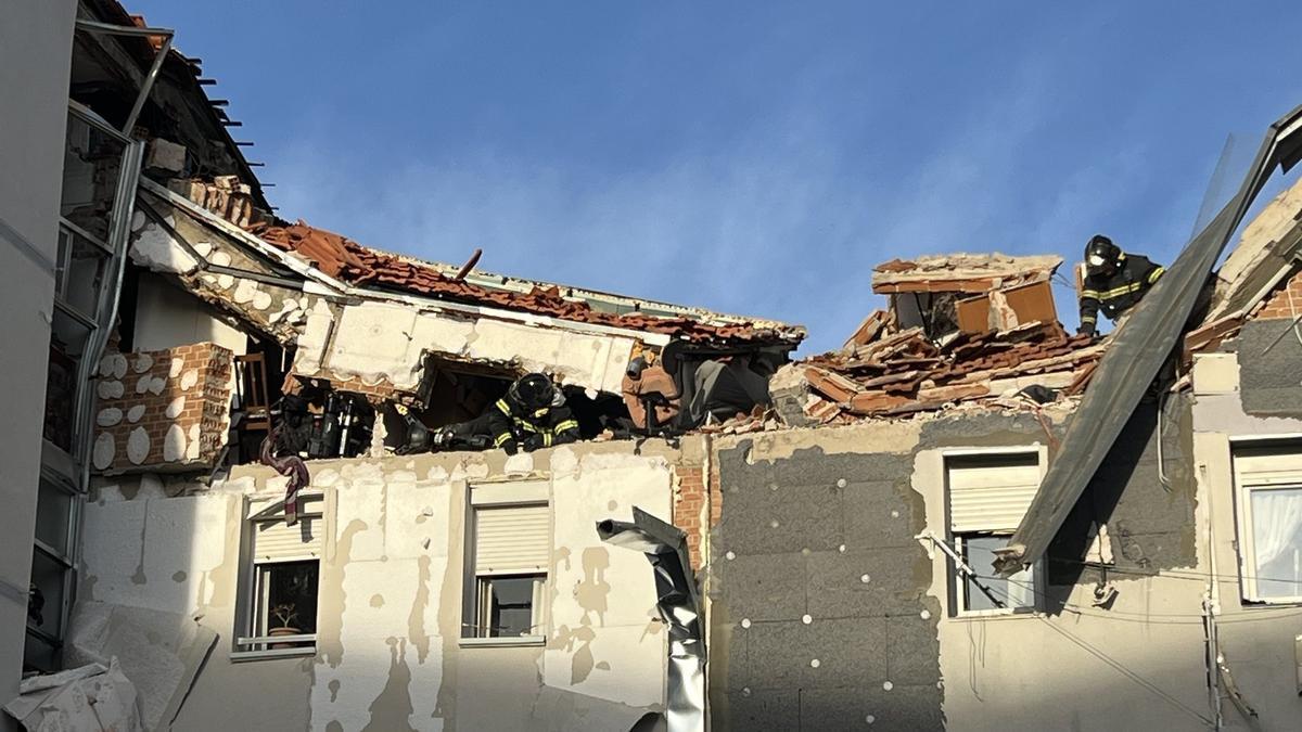 Imagen del edificio en el que se ha producido la explosión de gas
