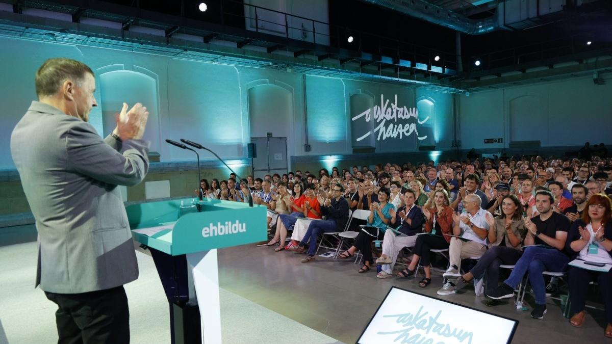 El secretario de EH Bildu, Arnaldo Otegi, en la conferencia política de septiembre