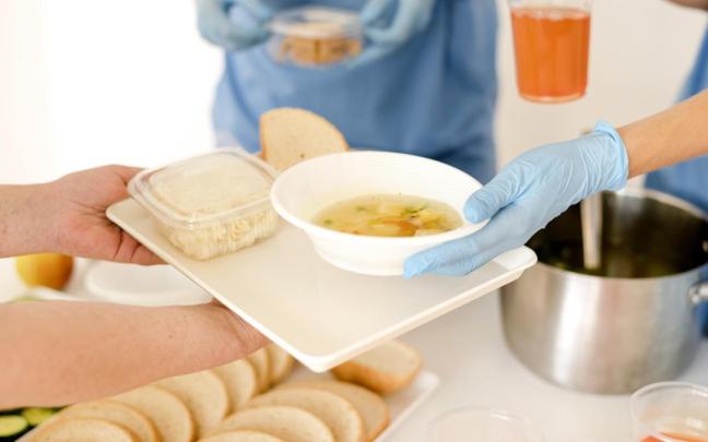 Comida en un hospital.