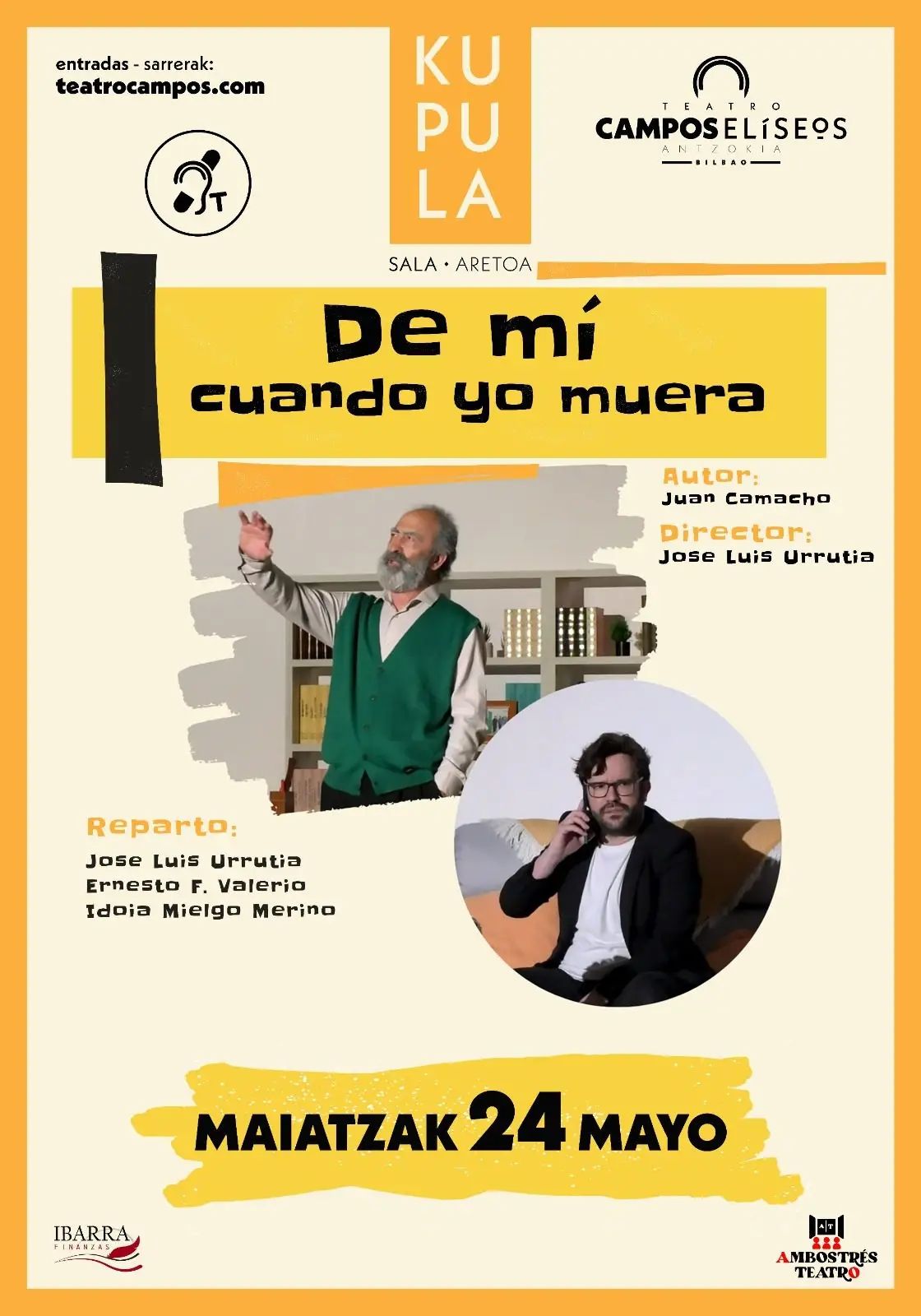 La obra se representa este domingo en el teatro Campos Elíseos
