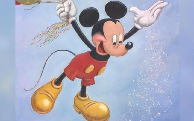 Imagen de archivo de Mickey Mouse, con sus características orejas redondeadas.
