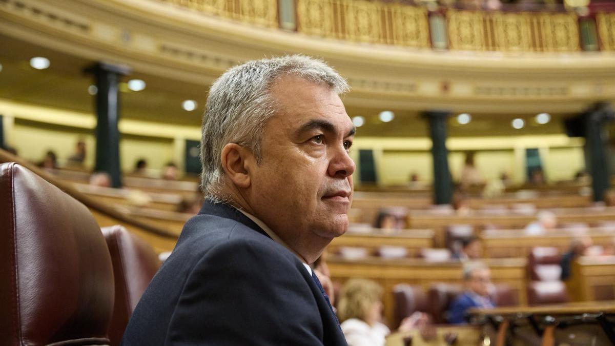 Santos Cerdán en su último pleno del Congreso.