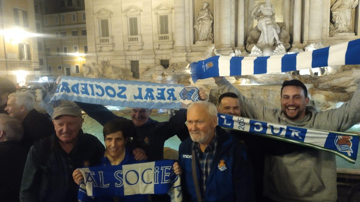 Aficionados de la Real por Roma