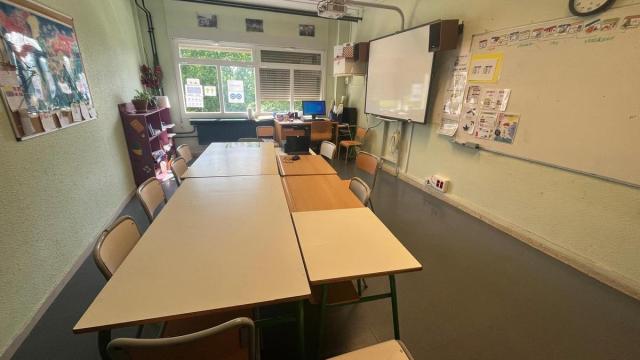 Imagen de una de las aulas donde actualmente se imparten las clases. / Arrasate Herri Eskolako Eskola Kontseilua. Imagen de una de las aulas donde actualmente se imparten las clases.