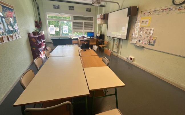 Imagen de una de las aulas donde actualmente se imparten las clases. / Arrasate Herri Eskolako Eskola Kontseilua. Imagen de una de las aulas donde actualmente se imparten las clases.