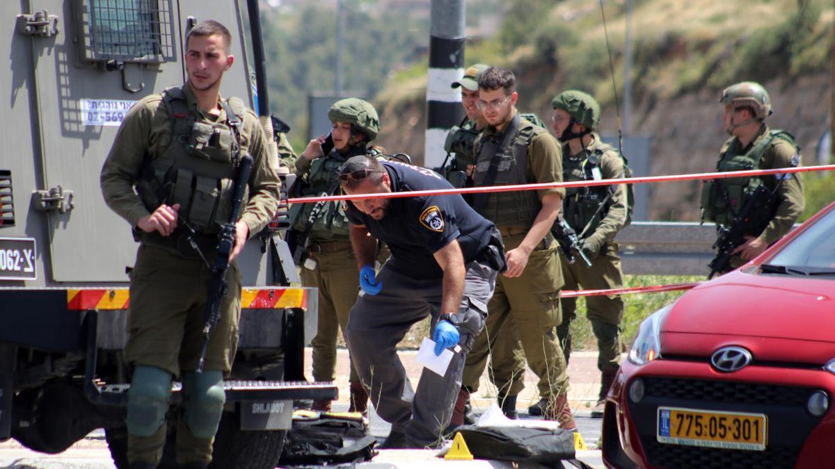 Militares israelíes en Cisjordania.