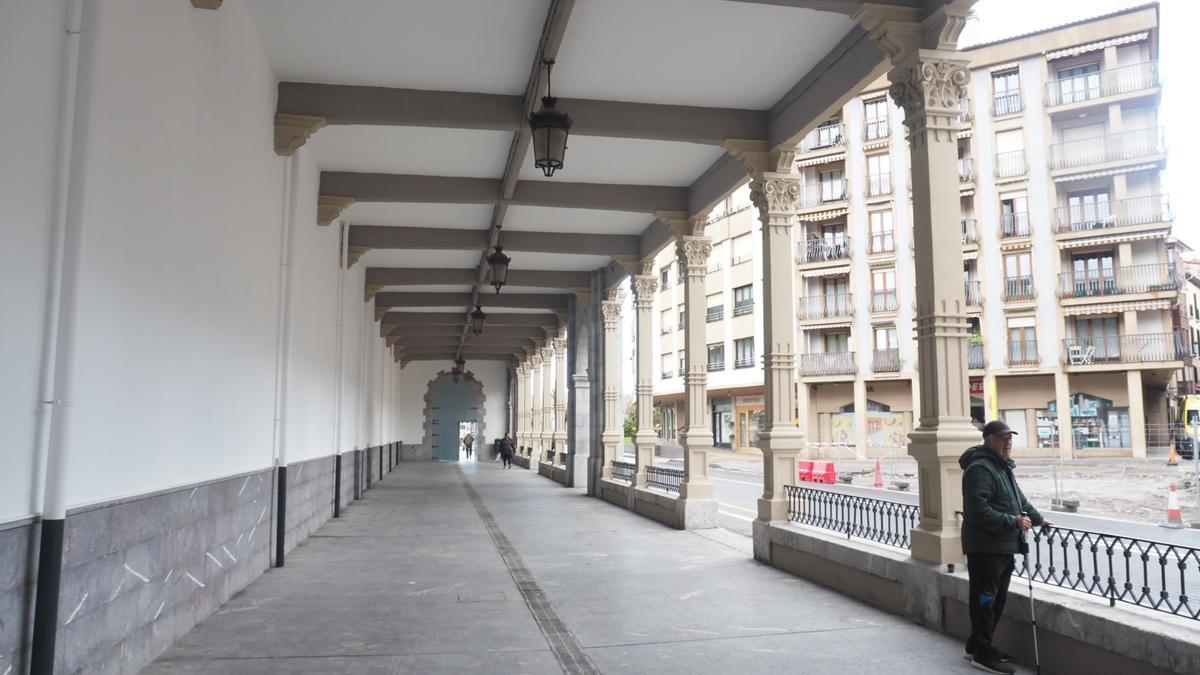 Vista del interior del Paseo Cubierto tras las obras de restauración.