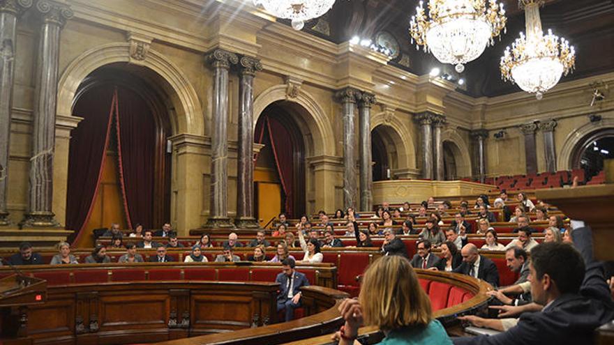 Pleno del Parlament catalán.