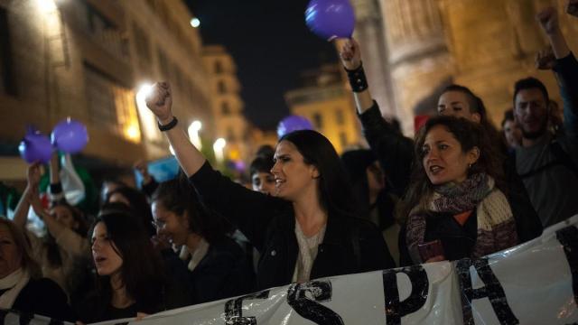 Imagen de archivo de una protesta contra la violencia sexual.