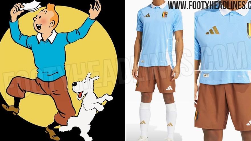 Tintín y la nueva camiseta de Bélgica para la Eurocopa 2024