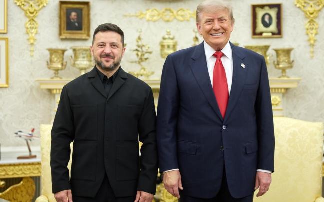 Los presidentes de Ucrania, Volodimir Zelenski, y de EEUU, Donald Trump.