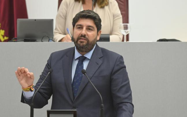 López Miras, este viernes en la sesión de investidura.