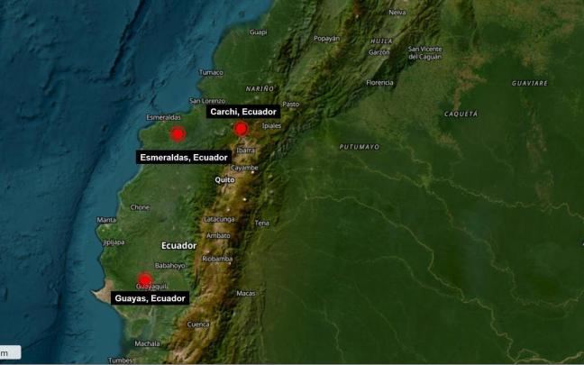 Registran un seísmo de magnitud 4,3 frente a las costas de Ecuador