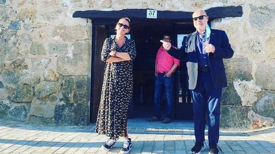 Antonio Resines, en su visita al Restaurante Almazen en 2020