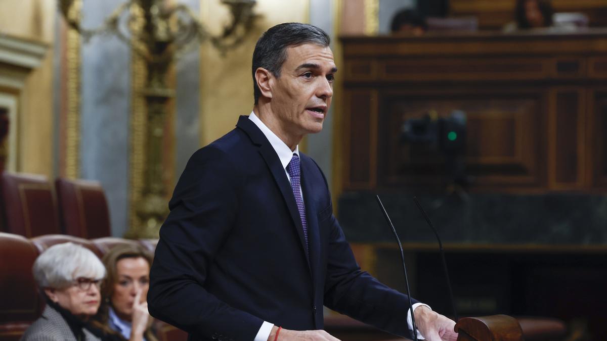 Pedro Sánchez comparece en el Congreso.