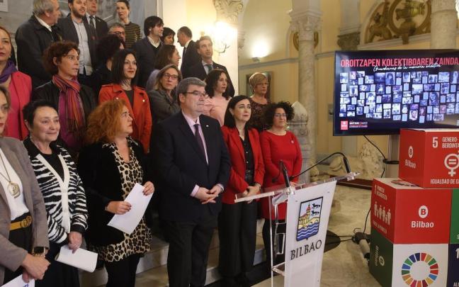 Lectura institucional en el Ayuntamiento de Bilbao con motivo del 8 de marzo
