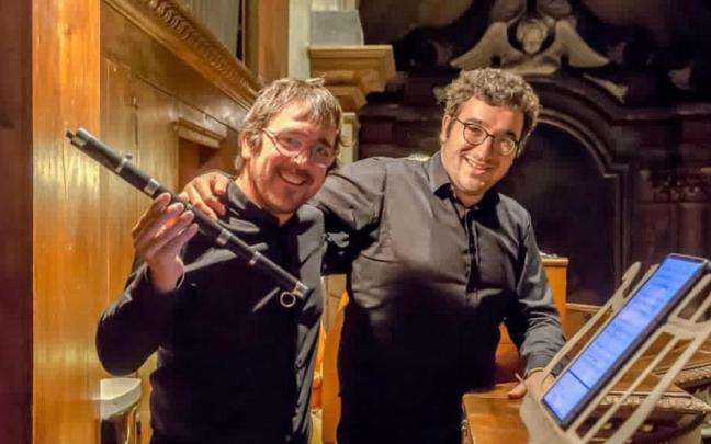 Pello Irigoien e Ignacio Arakistain, en los prolegómego de uno de los conciertos que han ofrecido en estos últimos años.