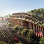 Imágenes del futuro GOe (Gastronomy Open Ecosystem) de Basque Culinary Center en la avenida de Navarra